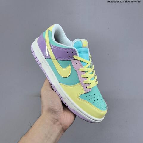 Nike SB Dunk Low Teal Yellow Purple Pink White EU 36-46 Skate Shoe - Unisex (BS-61089)