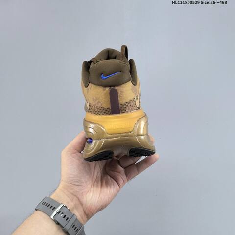 Nike VOMERO PREMIUM ReactX Air Zoom Brown Gold Purple EU 36-46 Running Shoe - Unisex (BS-60066)