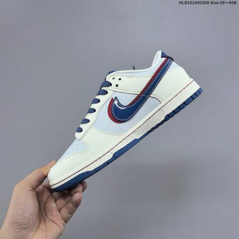 Nike Dunk Low Off White Blue Red EU 36-45 Skate Shoe - Unisex (BS-61428)