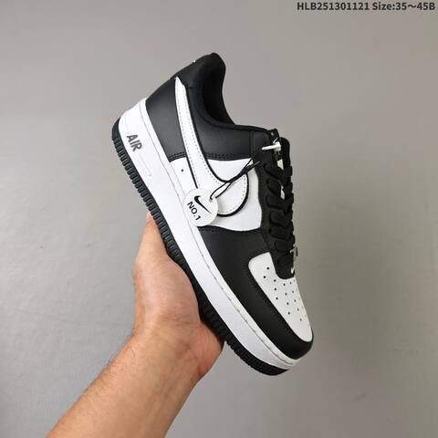 Nike Air Force 1 07 Black White Beige Blue EU 35-45 Sneaker - Unisex (BS-63304)