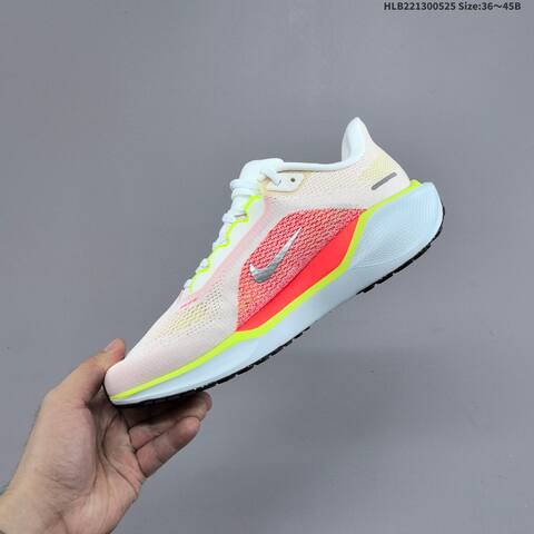 Nike Air Zoom Pegasus 41 White Neon Yellow Bright Red Silver EU 36-45 Running Shoe - Unisex (BS-60137)