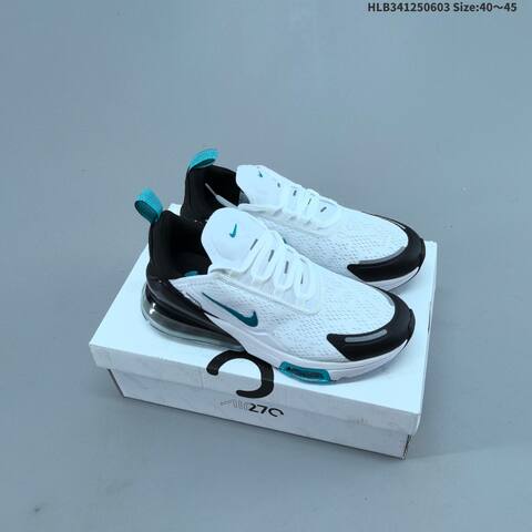 Nike Air Max 270 White Gold Light Blue Dark Blue EU 40-45 Running Shoe - Men's (BS-59978)