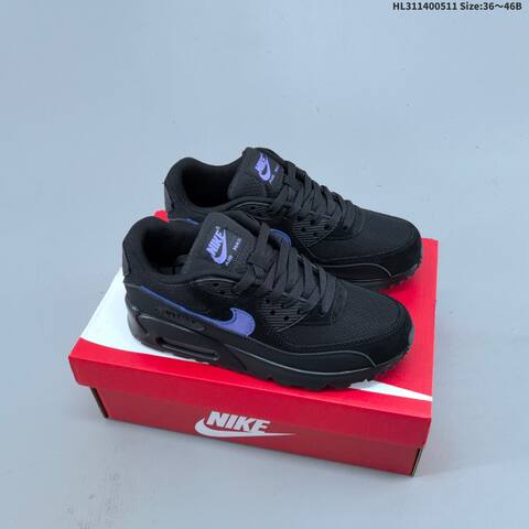 Nike Air Max 90 Black Grey Green White EU 36-46 Running Shoe - Unisex (BS-60415)
