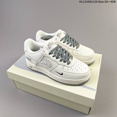 Nike Air Force 1 07 Off White Grey Black EU 36-45 Sneaker - Unisex (BS-62957)