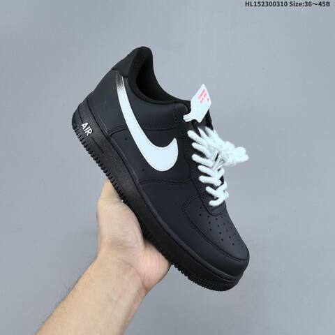 Nike Air Force 1 Low 07 Black White Silver EU 36-45 Sneaker - Unisex (BS-61391)