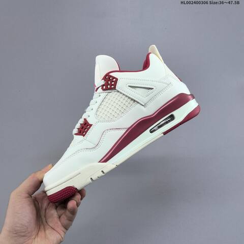 Air Jordan 4 Retro Sierra Red WMNS AIR JORDAN 4 Aj4 Lifestyle (BS-66617)