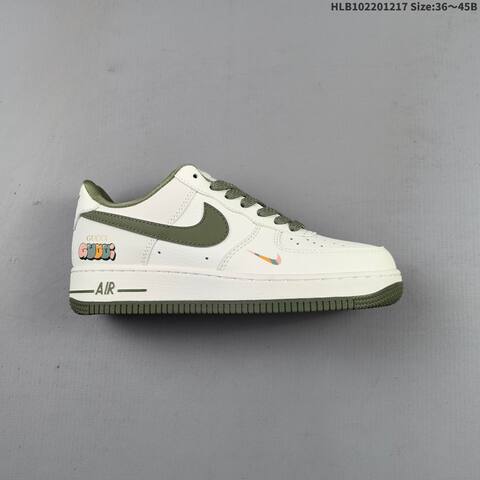 Nike Air Force 1 07 LV8 White Olive Green EU 36-45 Sneaker - Unisex (BS-62624)