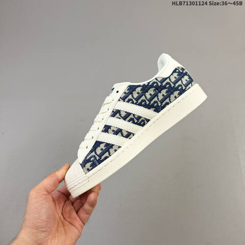 Adidas Superstar JY8913 Off White Navy Blue EU 36-45 Skate Shoe - Unisex (BS-65488)