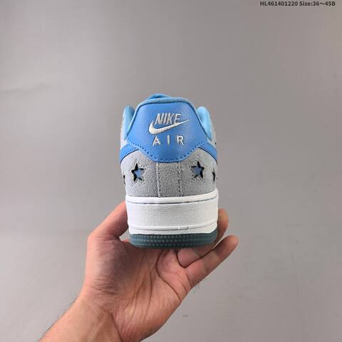 Nike Air Force 1 07 White Light Grey Blue EU 36-45 Sneaker - Unisex (BS-62552)