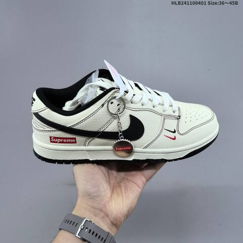 Nike Dunk SB Low Supreme Off White Grey Black Red EU 36-45 Skate Shoe - Unisex (BS-60992)