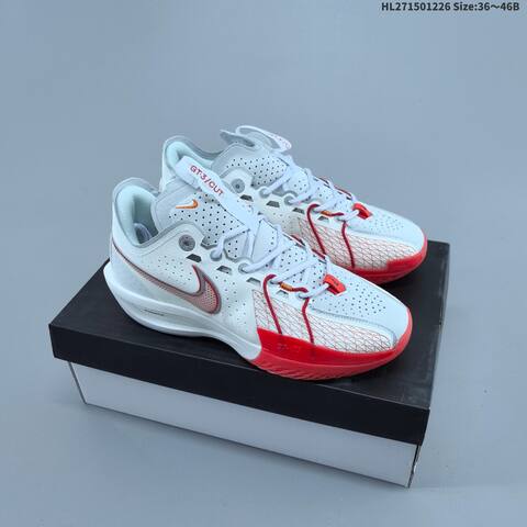 Nike Air Zoom G T Cut 3 EP White Black Gold Pink EU 36-46 Basketball Shoe - Unisex (BS-62424)