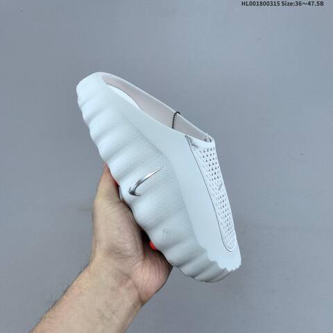 Nike Mind 001 Light Gray Black Silver Orange EU 36-47 5 Slides - Unisex (BS-61301)