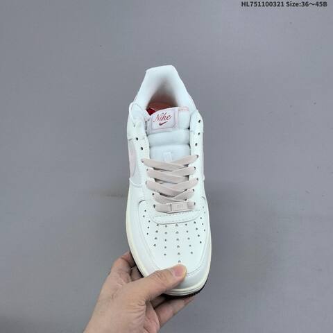 Nike Air Force 1 07 White Light Pink Light Blue Dark Brown EU 36-45 Sneaker - Unisex (BS-61206)