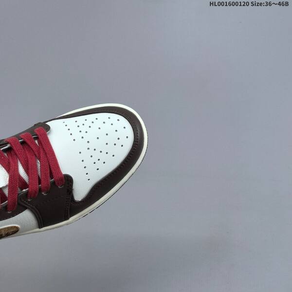Jordan Air Jordan 1 Low white brown red with gold accents 36 46B lifestyle