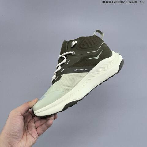 HOKA ONE ONE Transport Hike GTX Light Green Dark Green White Black EU 40-45 Trail Shoe Trail Running Sneakers - Men's (BS-69410)