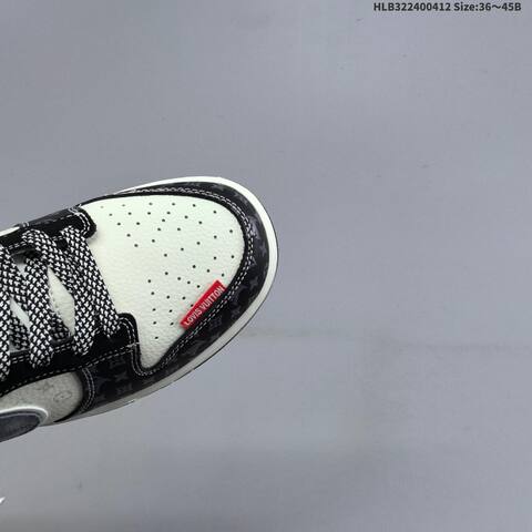 Nike SB Dunk Low Off White Black Grey EU 36-45 Skate Shoe - Unisex (BS-60789)