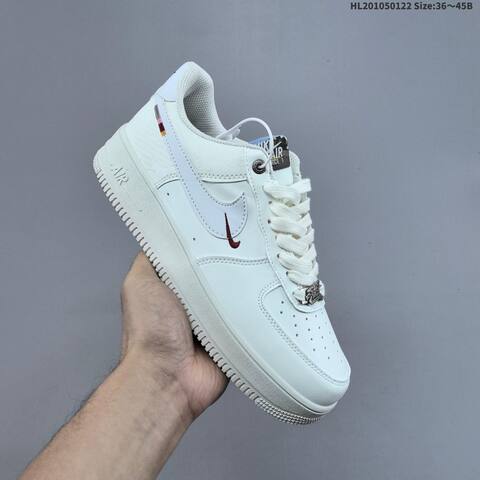 Nike Air Force 1 07 Low Off White White Burgundy EU 36-45 Sneaker - Unisex (BS-61824)