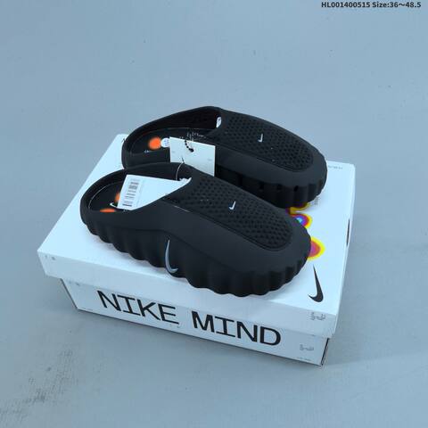 Nike Mind 001 Black Bright Red Grey EU 36-48 5 Slides - Unisex (BS-60336)