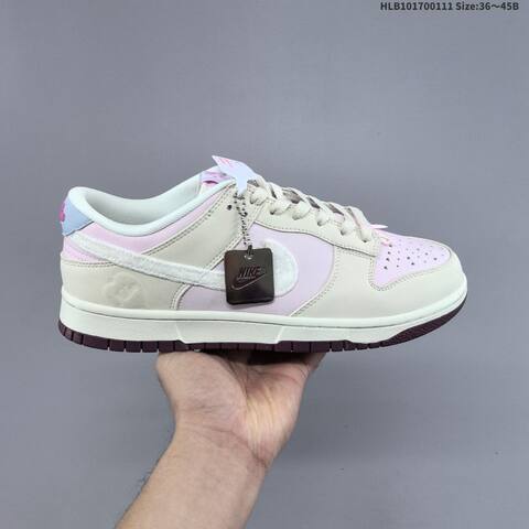 Nike Dunk Low Beige Pink White EU 36-45 Skate Shoe - Unisex (BS-62066)