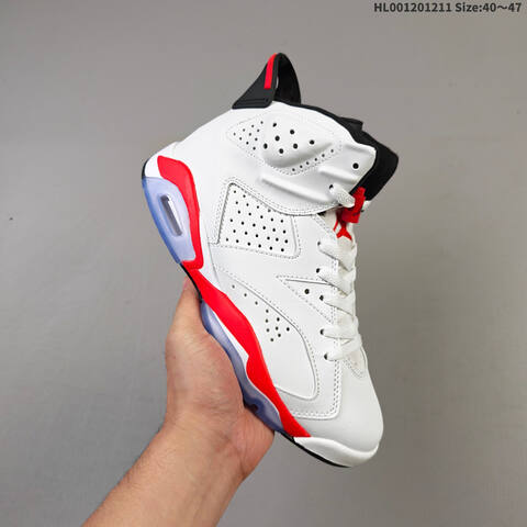 Air Jordan 6 Retro Infrared White AIR JORDAN 6 Aj6 Lifestyle (BS-67493)