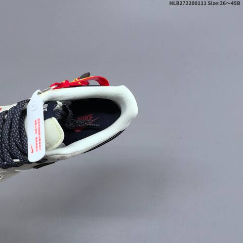 Nike Air Force 1 07 LV8 MZ9588-821 Off White Navy Blue Red EU 36-45 Sneaker - Unisex (BS-62064)
