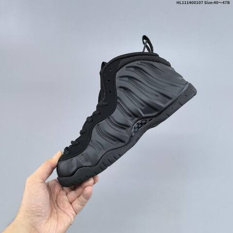 Nike Air Foamposite One Black White Blue EU 40-47 Basketball Shoe - Men's (BS-62166)