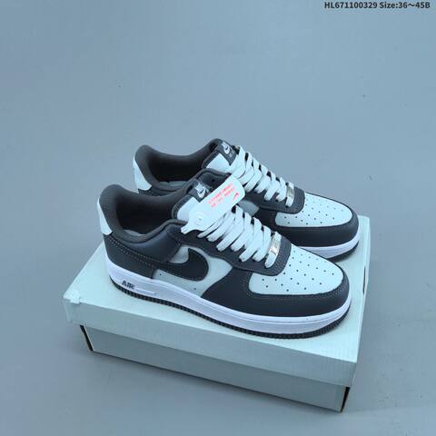 Nike Air Force 1 07 Light Beige Dark Brown Off White Blue EU 36-45 Sneaker - Unisex (BS-61059)