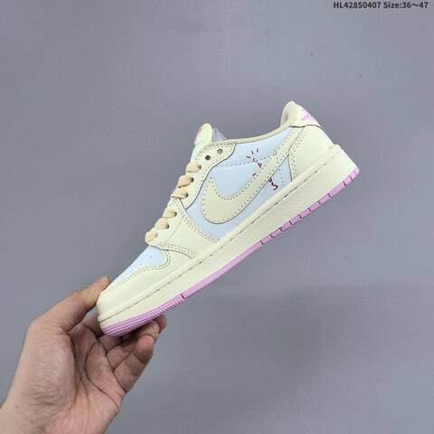 Travis Scott x Air Jordan 1 Low AIR JORDAN 1 Aj1 Lifestyle (BS-66302)