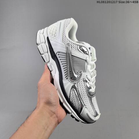 Nike Zoom Vomero 5 White Silver Black Grey EU 36-45 Running Shoe - Unisex (BS-62609)