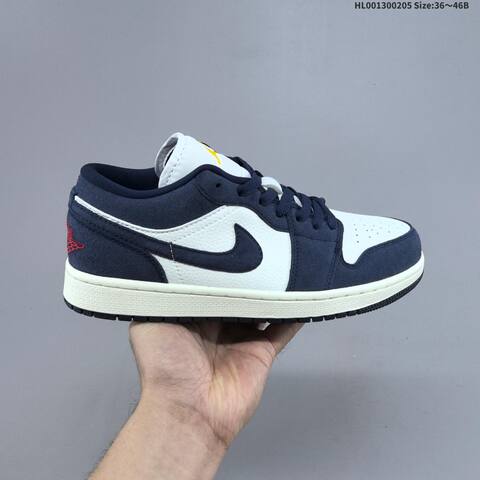 Air Jordan 1 Low Obsidian Suede AIR JORDAN 1 Aj1 Lifestyle (BS-66692)