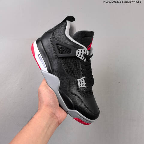 Air Jordan 4 Retro Bred Reimagined 2024replica AIR JORDAN 4 Aj4 4 2024 Lifestyle (BS-67430)