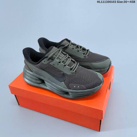 Nike Comfort Ride EasyOn Access Olive Green Black EU 36-45 Running Shoe - Unisex (BS-62256)