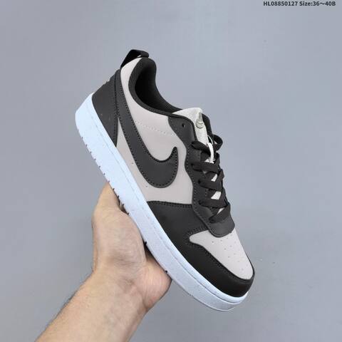 Nike Court Borough Low Black White Light Grey EU 36-40 Skate Shoe - Unisex (BS-61720)
