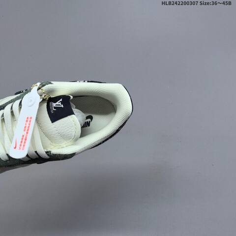 Nike Air Force 1 07 Low Louis Vuitton Off White Black Dark Green Silver EU 36-45 Sneaker - Unisex (BS-61449)