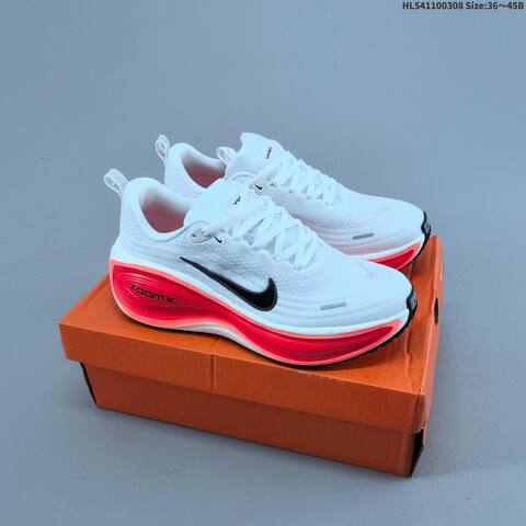Nike Vomero Plus ReactX Air Zoom White Black Orange Red EU 36-45 Running Shoe - Unisex (BS-61439)