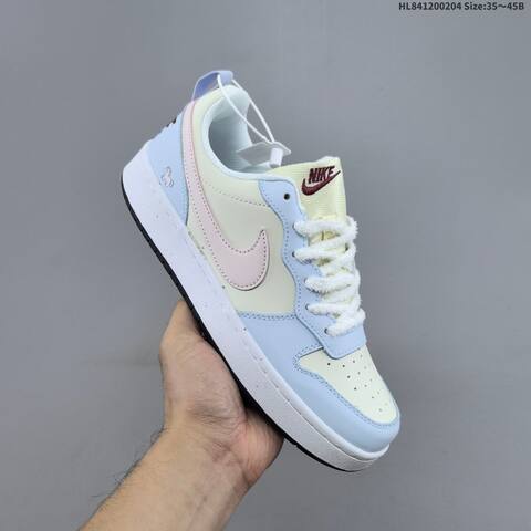Nike Court Borough Low 2 Light Blue Cream White Pink EU 35-45 Skate Shoe - Unisex (BS-61535)