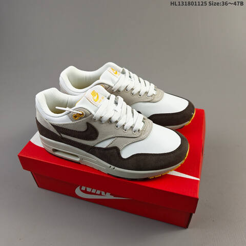 Nike Air Max 1 White Beige Brown Yellow EU 36-47 Sneaker - Unisex (BS-63089)