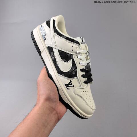 Nike SB Dunk Low Off White Light Grey Black EU 36-45 Skate Shoe - Unisex (BS-62545)