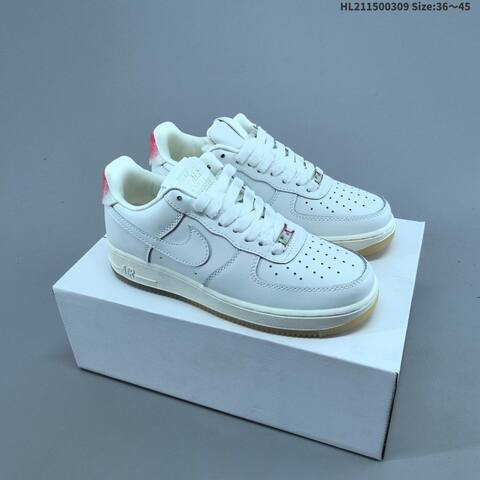 Nike Air Force 1 07 White Black Pink Gum EU 36 45 Sneaker EU 36-45 - Unisex (BS-61405)