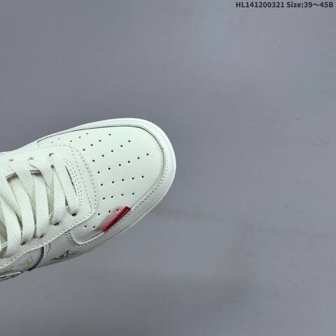 Nike Air Force 1 07 Low Off White Grey Light Yellow Red EU 39-45 Sneaker - Unisex (BS-61208)