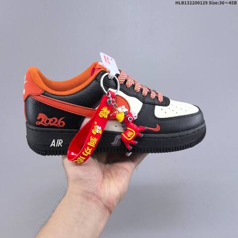 Nike Air Force 1 07 LV8 White Black Red Orange EU 36-45 Sneaker - Unisex (BS-61664)