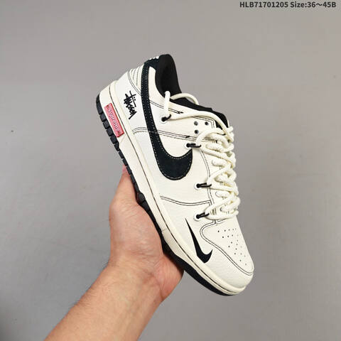 Nike Dunk SB Low Stussy Off White Black EU 36-45 Skate Shoe - Unisex (BS-62817)