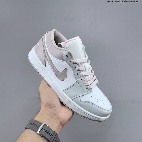 Nike Air Jordan 1 Low OG white/grey-pink 36~46B casual