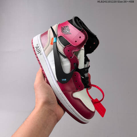 OFF-WHITE x Air Jordan 1 Retro High OG UNC AIR JORDAN 1 Aj1 Lifestyle (BS-67340)