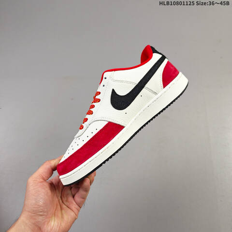 Nike Court Vision Low DIY White Red Black Yellow EU 36-45 Skate Shoe - Unisex (BS-63102)