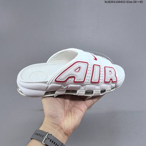 Nike Air More Uptempo Slide Black White Red EU 36-45 Slides - Unisex (BS-60563)
