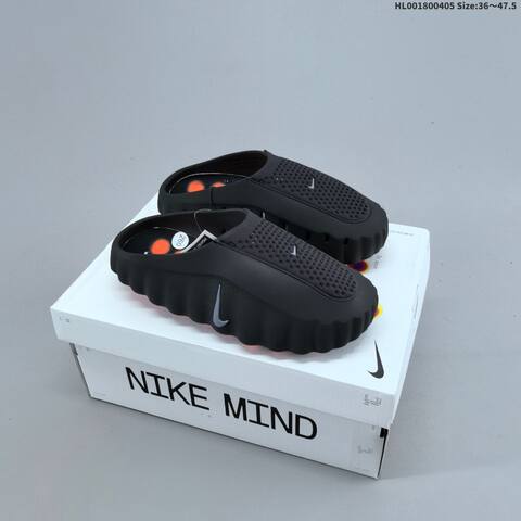Nike Mind 001 Black Grey EU 36-47 5 Slides - Unisex (BS-60923)
