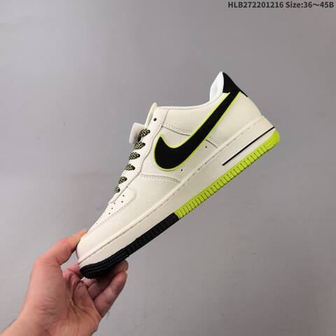 Nike Air Force 1 07 Low Off White Black Neon Green EU 36-45 Sneaker - Unisex (BS-62651)