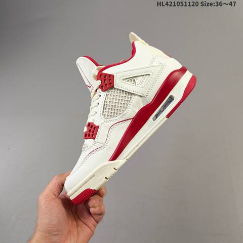 Air Jordan 4 Retro Sierra Red WMNS AIR JORDAN 4 Aj4 Lifestyle (BS-67765)