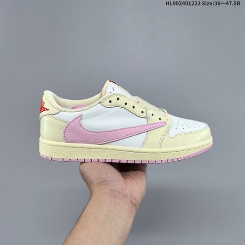 Travis Scott x Air Jordan 1 Low Velvet Brown AIR JORDAN 1 Aj1 Lifestyle (BS-67310)